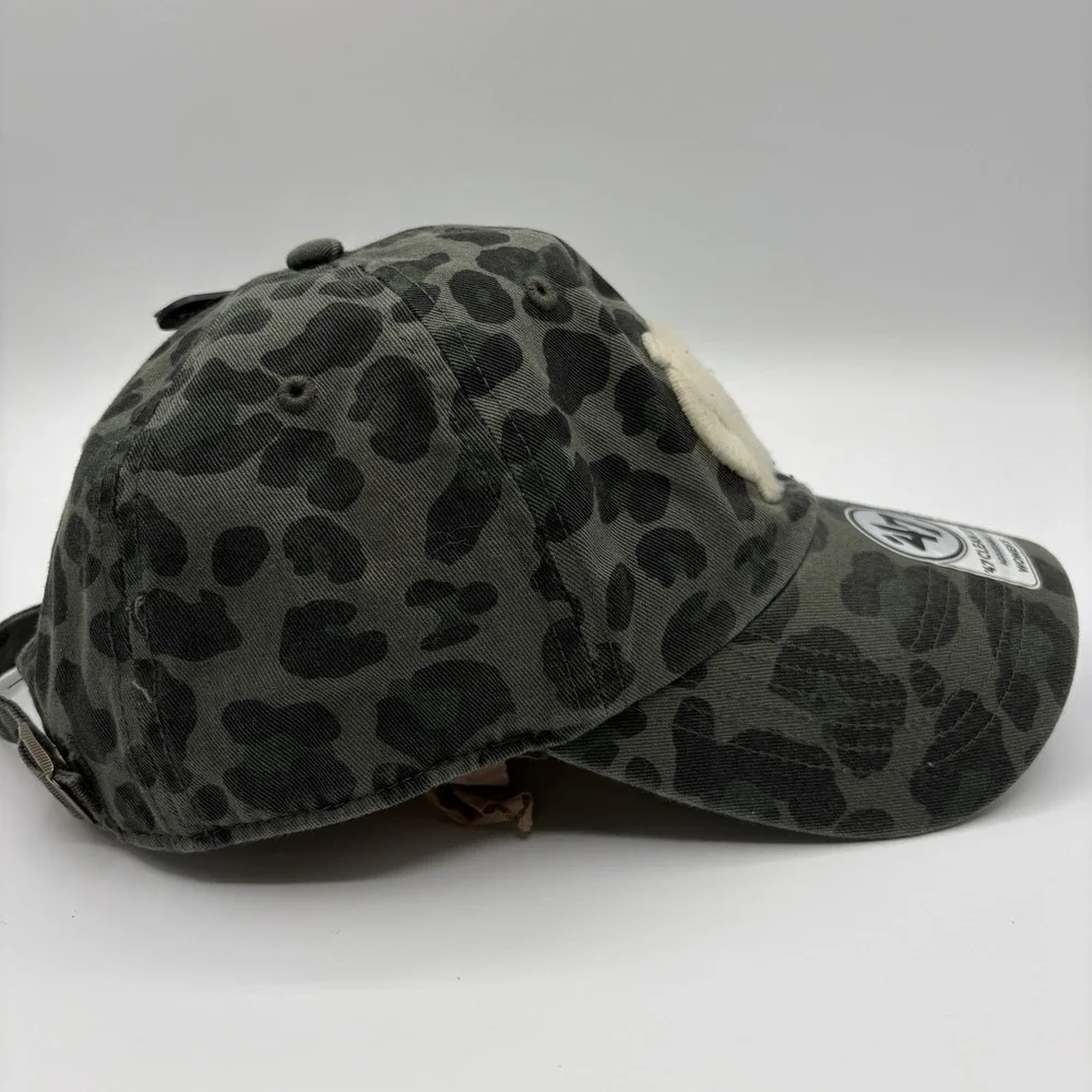 North Carolina Tar Heels Womens Hat 47 Brand UNC Cap Strap Back Leopard NCAA NEW
